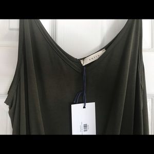 Entro boutique twist front olive cami too med NWT